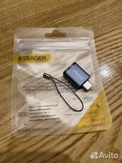 Адаптер Essager USB 3.0 Type-C