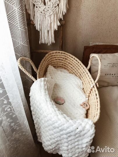 Детский пледик вязаный