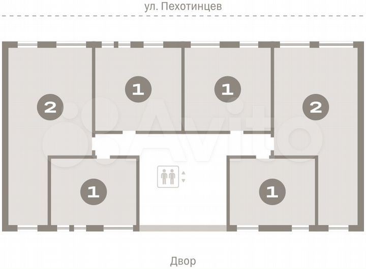 2-к. квартира, 71,4 м², 6/17 эт.