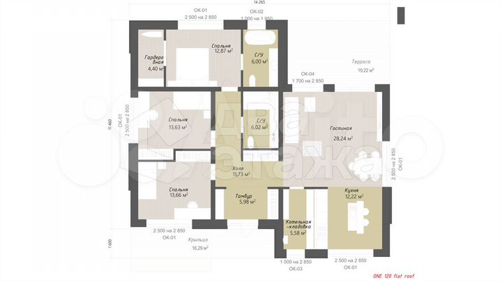 Дом 120 м² на участке 10,7 сот.