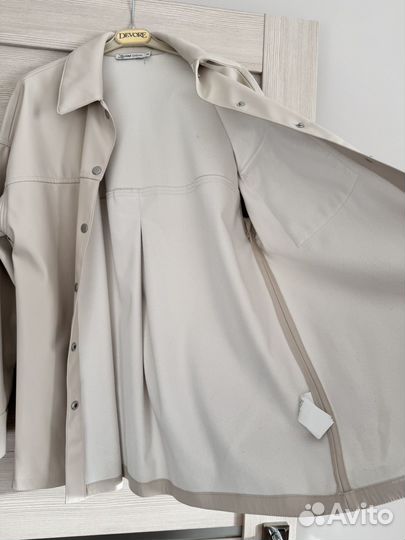 Кожаная рубашка женская 46 размер