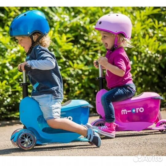 Самокат детский трехколесный с сиденьем