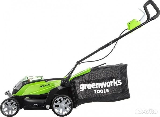 Газонокосилка аккумуляторная greenworks G40LM35 бе