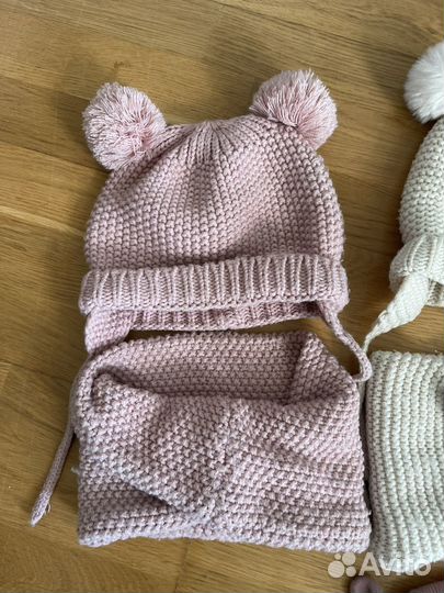 Комплект шапка, шарф zara 3-5 лет