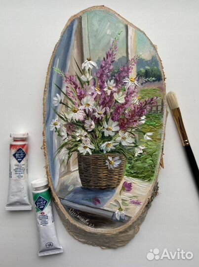 Картина маслом букет цветов