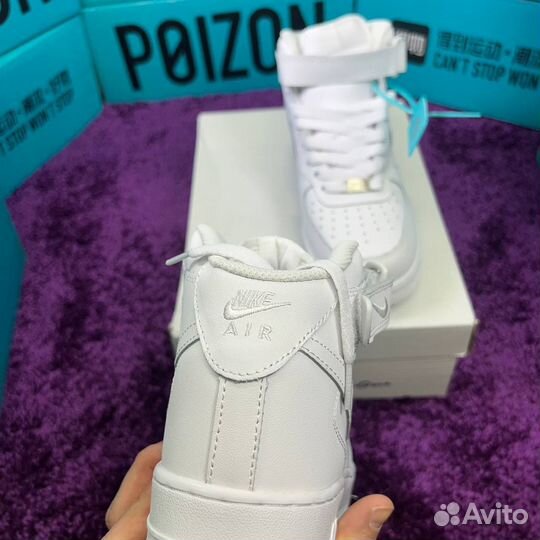 Nike Air Force 1 Mid White Оригинал