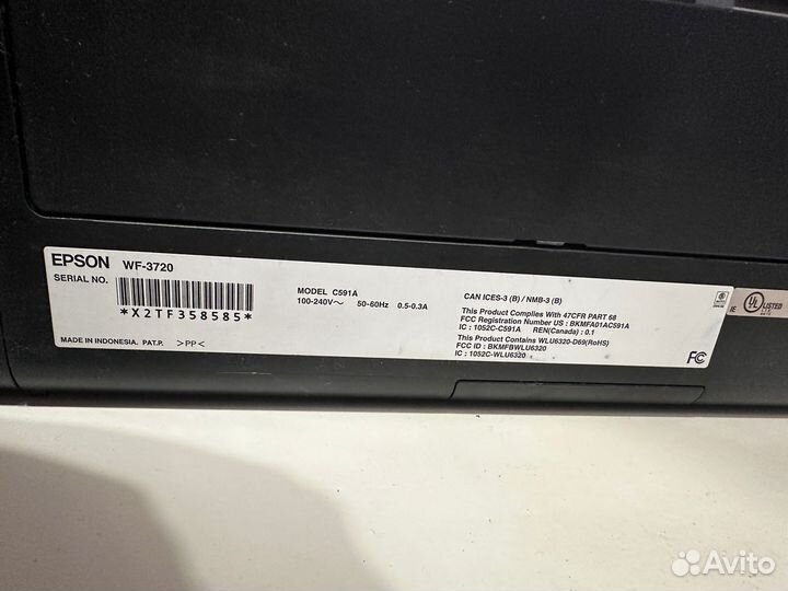Принтер мфу Epson WorkForce Pro WF-3720 с снпч