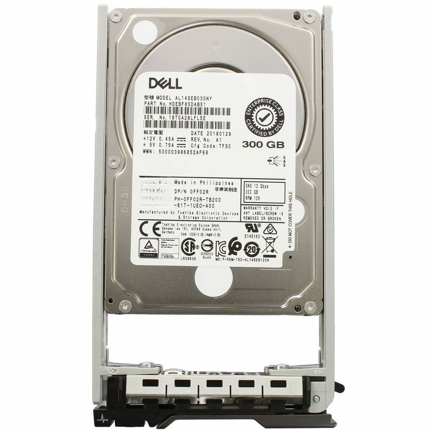 [FF02R] Жесткий Диск Dell 5vnkk 300gb Sas 2,5" Hdd Ff02r