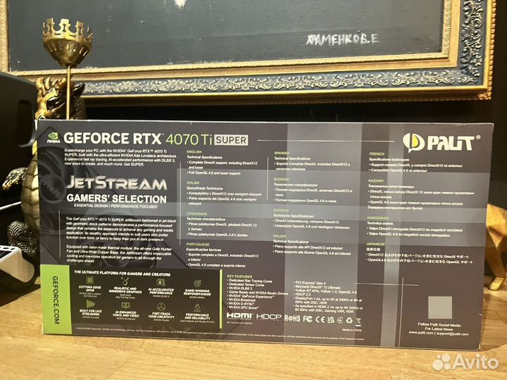 RTX 4070ti super Palit Jetsream 16gb