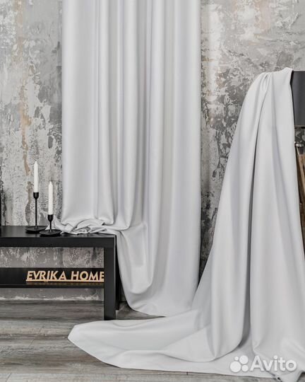 Портьеры блэкаут Амадео Платиновый шторы