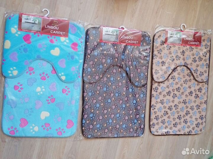 Коврик для ванной 2в1 новый лапки