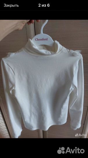 Блузка школьная новая 140