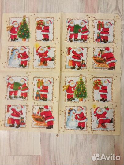Новогодние салфетки для декупажа