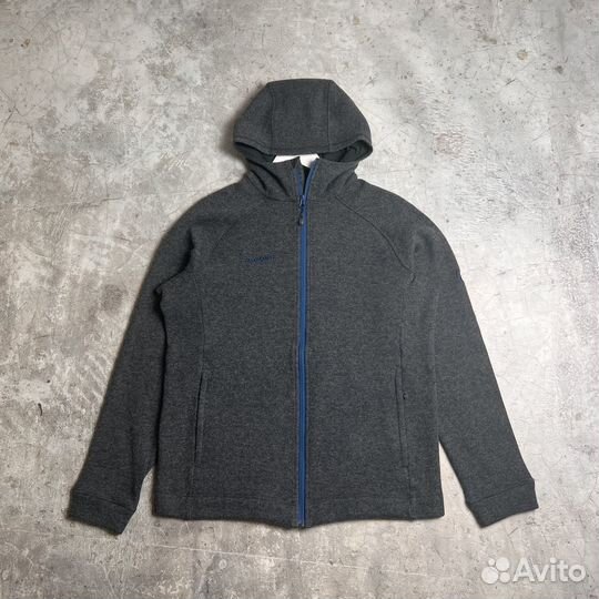 Mammut Gray Wool Knit Hoodie Sweatshirt