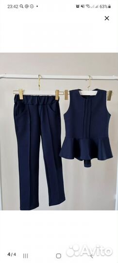 Костюм школьный для девочки синий