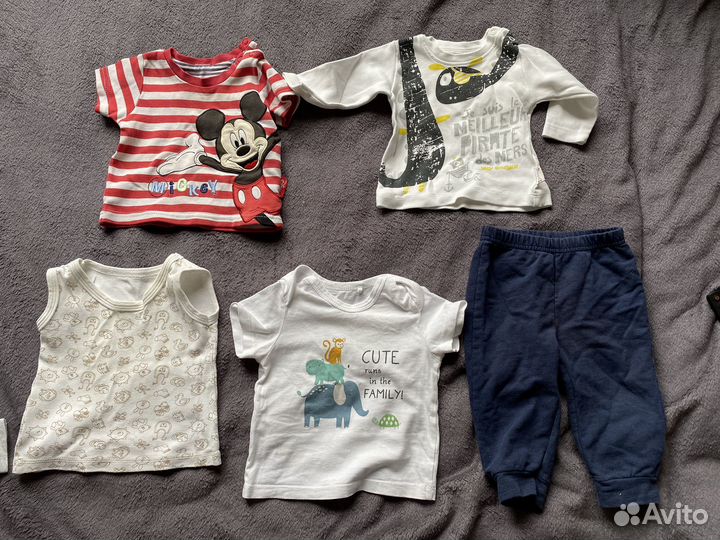 Вещи детские пакетом 50 68