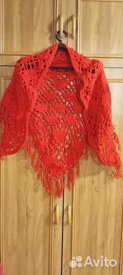 Шаль ручной работы, шерсть