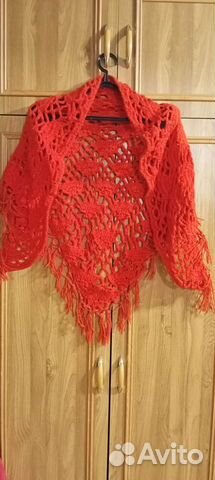 Шаль ручной работы, шерсть