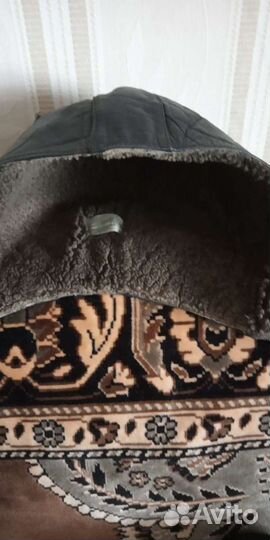 Шапка кожанная меховая