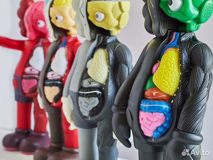 Kaws Bearbrick Anatomy 37см - Коллекция 4 фигурки