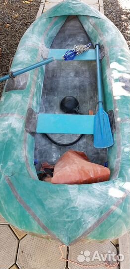 Надувная двухместная лодка +якорь