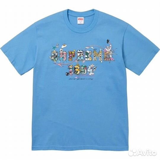 Supreme Varsity Tee Bright Blue M