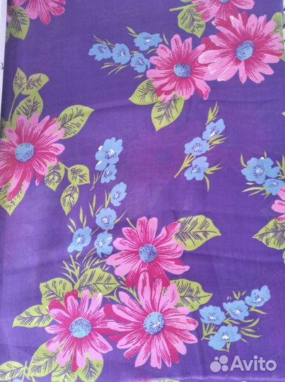 Ткань крепдешин натуральный шелк СССР