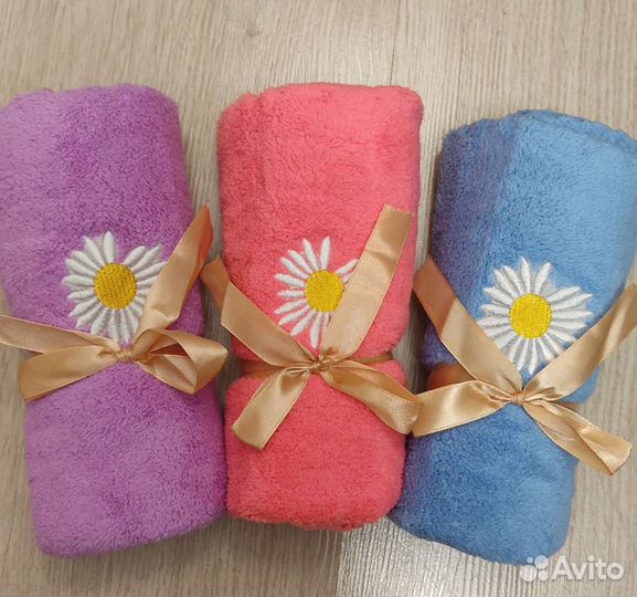 Полотенца подарочные микрофибра