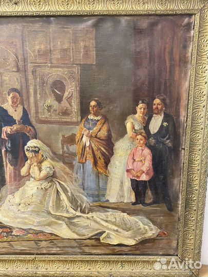 Старинная картина 19 века 