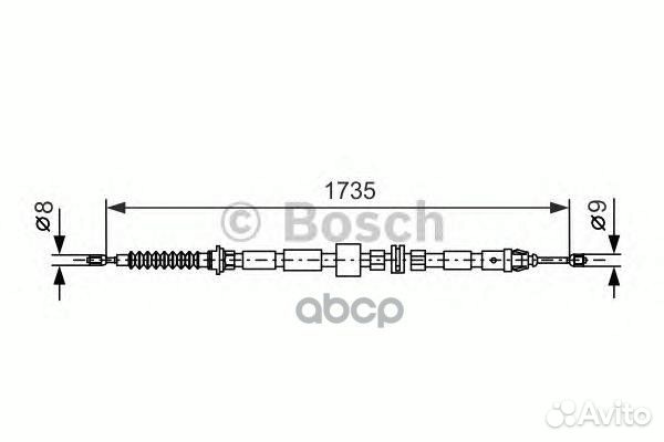 Трос стояночного тормоза 1987477734 Bosch