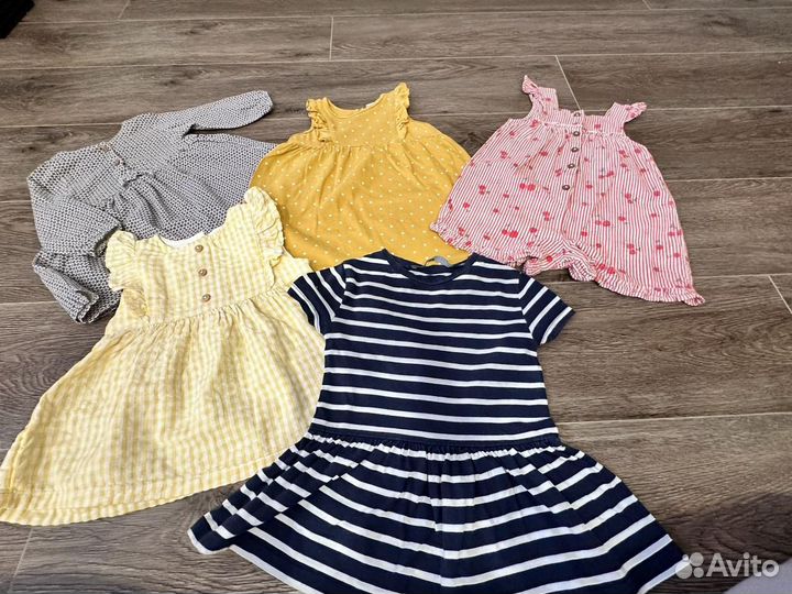 Вещи пакетом для девочки 74 80 86