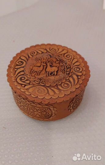 Шкатулка для украшений из бересты