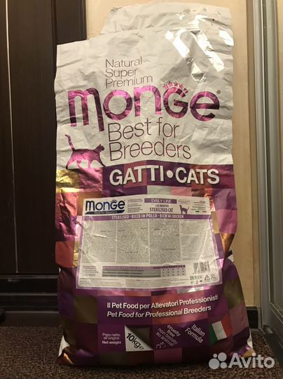 Сухой корм 3,5 кг для кошек monge с курицей