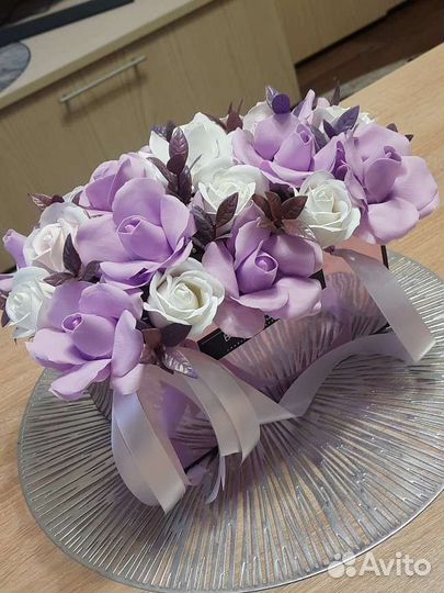 Букет из декоративных мыльных цветов