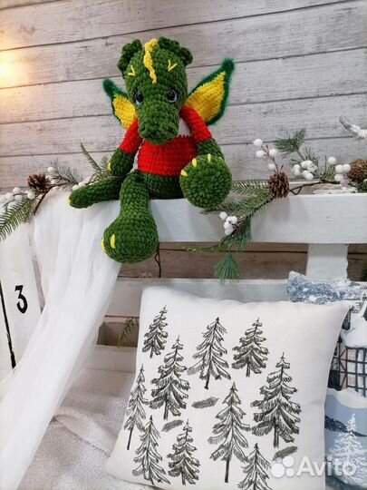 Вязаные игрушки ручной работы дракон