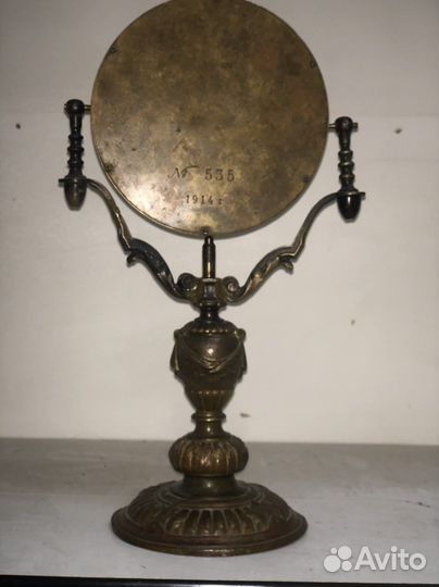 Зеркало антикварное1914г.Номерное.Бронза.Вращается