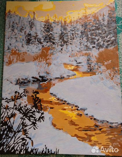 Картины по номерам раскрашенная