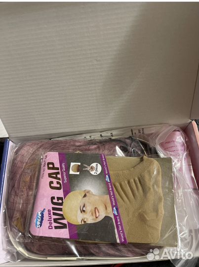 Парик розовый каре новый