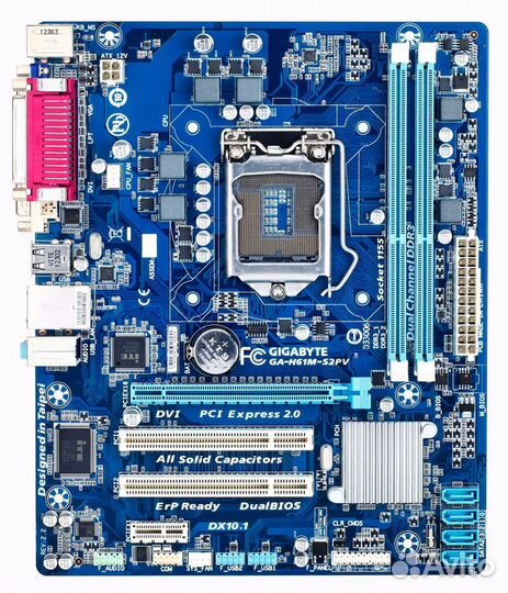 Материнская плата gigabyte GA-H61M-S2PV (rev. 2.2)