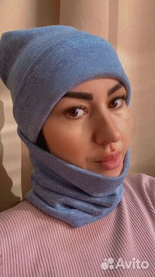 Шапка и снуд женский