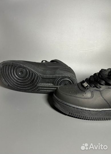 Кроссовки Nike Air Force 1 Mid Black Люкс