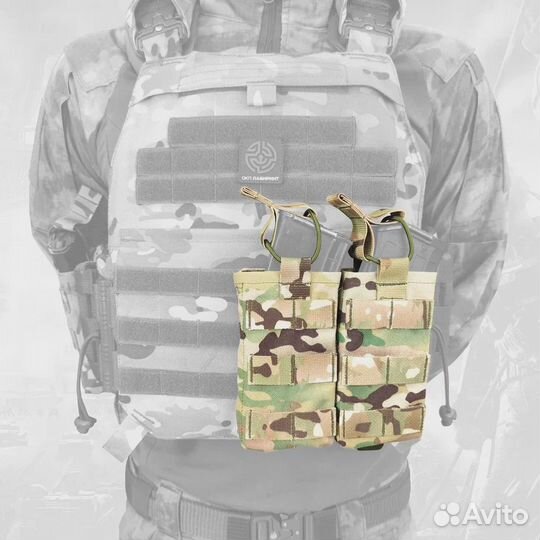 Подсумок для 2 магазинов ак открытого типа