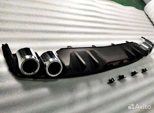 Диффузор на задний бампер Skoda Octavia A7