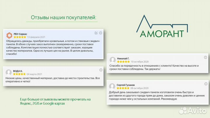 Сэндвич панели для Минвата 80мм