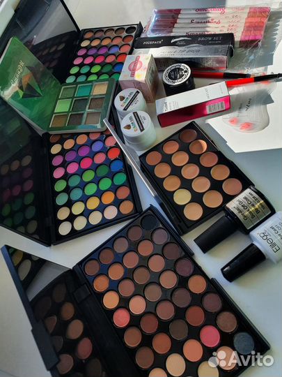 Палетки теней новая, лаки, карандаши