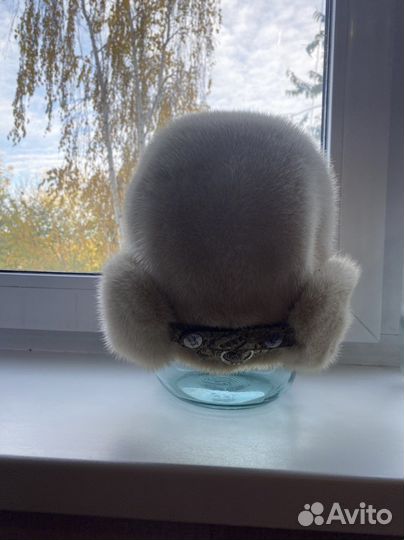 Шапка ушанка норковая женская
