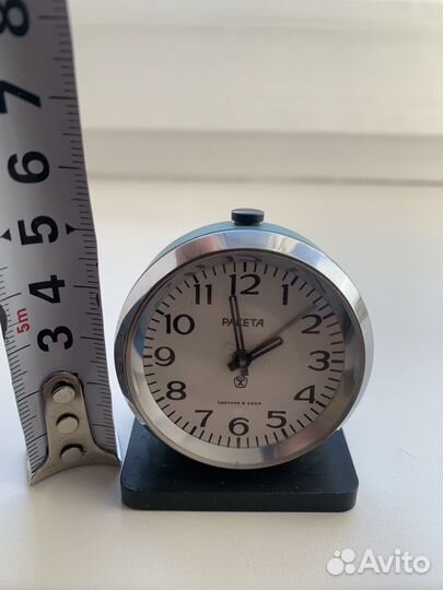 Часы будильник ракета мини