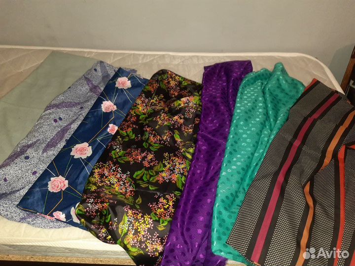 Отрезы ткани фланель сатин ситец новое
