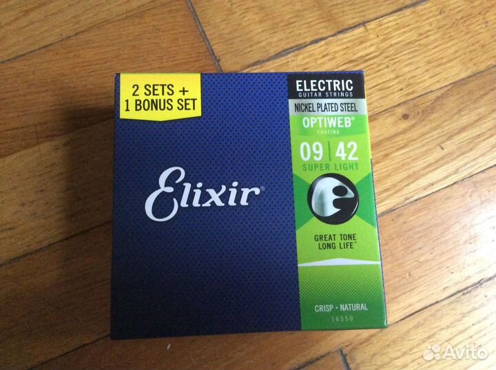 Струны Elixir Электрогитара optiweb 9-42