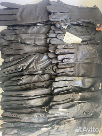Перчатки женские кожаные